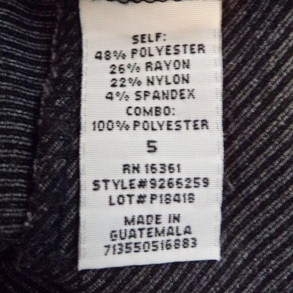 Joe B Benbasset Womens Black Gray Twill Dress Trouser - size S - Picture 8 of 9